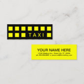 Carte De Visite Mini TAXI (carrés modernes) (Devant / Derrière)