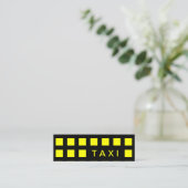 Carte De Visite Mini TAXI (carrés modernes) (Debout devant)