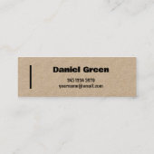 Carte De Visite Mini Taxidermie Kraft (Dos)