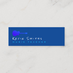 Carte De Visite Mini Teacher de Guitare Moderne Bleu