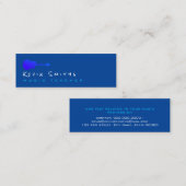 Carte De Visite Mini Teacher de Guitare Moderne Bleu (Devant / Derrière)