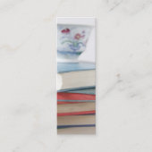 Carte De Visite Mini Teacup on book stack signet (Devant)