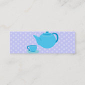 Carte De Visite Mini Teapot bleu classique (Dos)