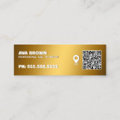 Carte De Visite Mini Technicien d'ongles Google Maps QR (Dos)