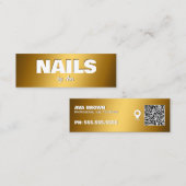 Carte De Visite Mini Technicien d'ongles Google Maps QR (Devant / Derrière)