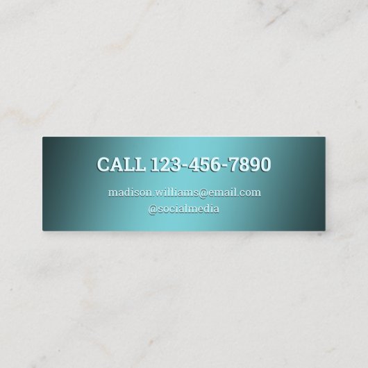 Carte De Visite Mini Technologie de l'ongle (Dos)