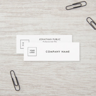 Carte De Visite Mini Téléchargez votre logo d'entreprise Moderne Simple
