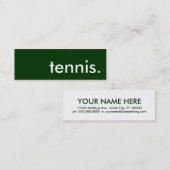 Carte De Visite Mini tennis. (Devant / Derrière)