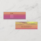 Carte De Visite Mini TERRES VIRTUELLES Ciel jaune rose, Nuages (Devant / Derrière)