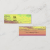Carte De Visite Mini TERRES VIRTUELLES Ciel rose Jaune Nuages (Devant / Derrière)