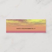 Carte De Visite Mini TERRES VIRTUELLES Ciel rose Jaune Nuages (Dos)