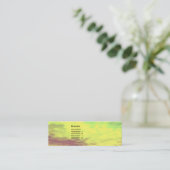 Carte De Visite Mini TERRES VIRTUELLES Ciel rose Jaune Nuages (Debout devant)