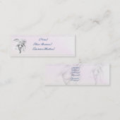 Carte De Visite Mini Tête de cheval blanc (Devant / Derrière)