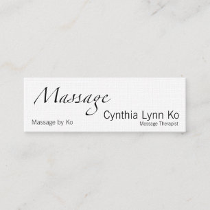 Carte De Visite Mini Texte de massage avec AMTA