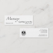 Carte De Visite Mini Texte de massage avec AMTA (Devant / Derrière)