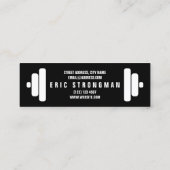 Carte De Visite Mini Texte de regard d'haltère et mélange de poids (Dos)