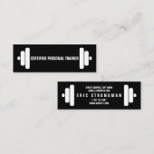 Carte De Visite Mini Texte de regard d'haltère et mélange de poids (Devant / Derrière)