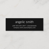 Carte De Visite Mini Texte de script élégant (Dos)