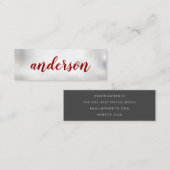 Carte De Visite Mini Texte du script d'étincelles (Devant / Derrière)