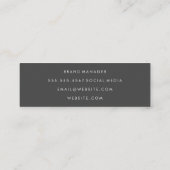 Carte De Visite Mini Texte du script d'étincelles (Dos)