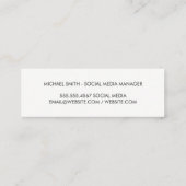 Carte De Visite Mini Texte gras | Bonjour (bleu) (Dos)