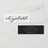 Carte De Visite Mini Texte gras et cursif (Devant / Derrière)