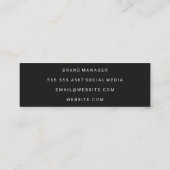 Carte De Visite Mini Texte gras et cursif (Dos)