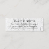 Carte De Visite Mini Texte métallique de signature d'agent de prêt de (Dos)