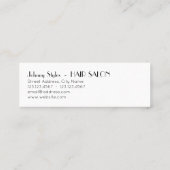 Carte De Visite Mini Texte vertical mince de style (Dos)