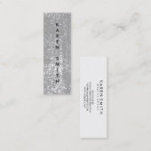 Carte De Visite Mini Texte vertical Style moderne Grunge (Devant / Derrière)