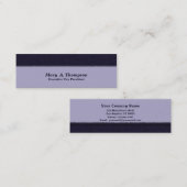 Carte De Visite Mini Texture bleu-foncé (Devant / Derrière)