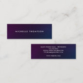 Carte De Visite Mini Texture colorée moderne (Devant / Derrière)