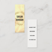 Carte De Visite Mini Texture / Couronne dorée / aquarelle (Devant / Derrière)