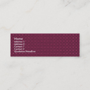 Carte De Visite Mini Texture de tissu de Crimson foncé