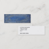 Carte De Visite Mini Texture d'écorce bleue profonde (Devant / Derrière)