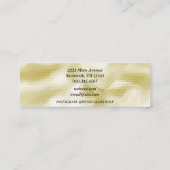 Carte De Visite Mini Texture dorée perlée élégante (Dos)