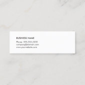 Carte De Visite Mini Texture élégante Blanc Noir Grille Procureur (Dos)