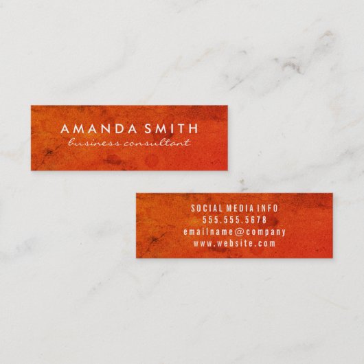 Carte De Visite Mini Texture en gras (Devant / Derrière)