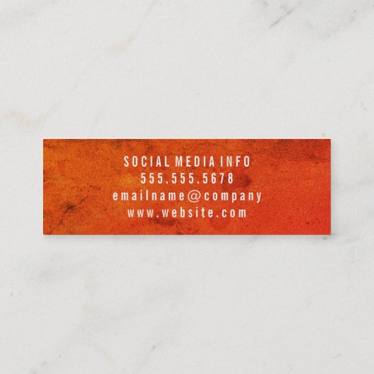 Carte De Visite Mini Texture en gras (Dos)