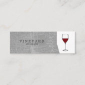 Carte De Visite Mini Texture Gris avec verre à vin (Devant)