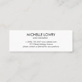 Carte De Visite Mini Texture Gris avec verre à vin (Dos)