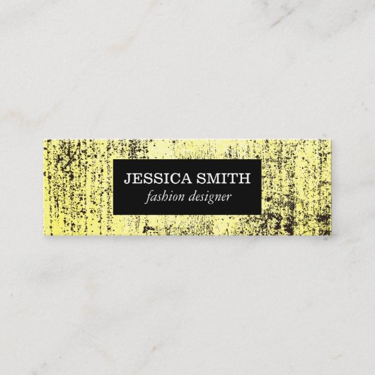 Carte De Visite Mini Texture Jaune Grunge (Devant)