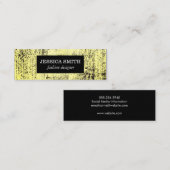 Carte De Visite Mini Texture Jaune Grunge (Devant / Derrière)