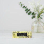 Carte De Visite Mini Texture Jaune Grunge (Debout devant)