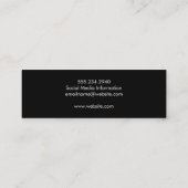 Carte De Visite Mini Texture Jaune Grunge (Dos)