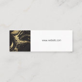 Carte De Visite Mini Texture Marbre Doré (Dos)