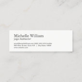 Carte De Visite Mini Texture marbrée moderne de Lotus (Dos)