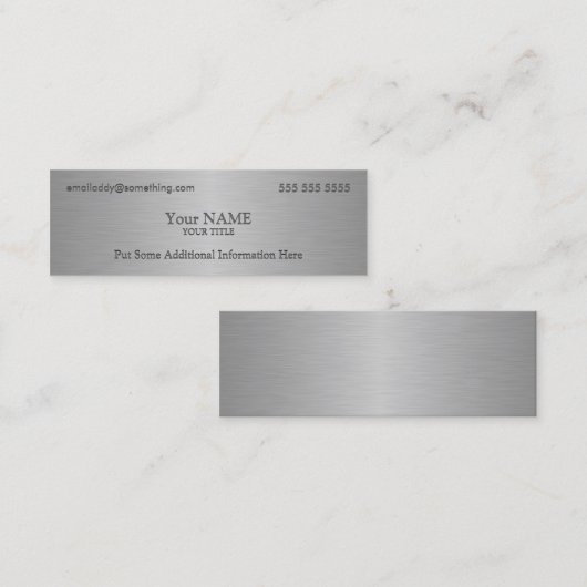Carte De Visite Mini Texture métallurgique (Devant / Derrière)