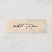 Carte De Visite Mini Texture minimale élégante Ciseaux noirs cheveux (Dos)