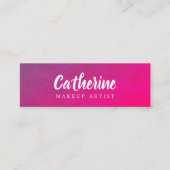Carte De Visite Mini Texture moderne et élégante Artiste maquillage ros (Devant)